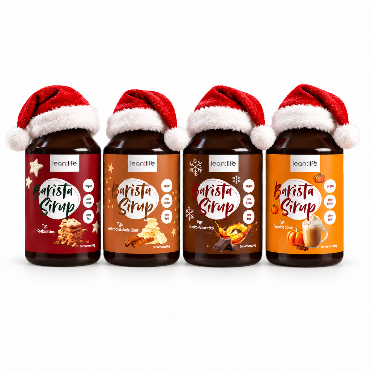 Lean:Life - Barista Sirup 4 x 250ml Christmas Mix